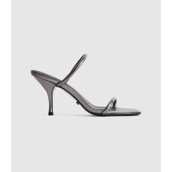 Reiss Magda Leather Sandal - 38 - Gunmetal - Picture 1 of 5
